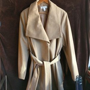 Pure Energy Carmel Drape Collar Tie Closure Coat